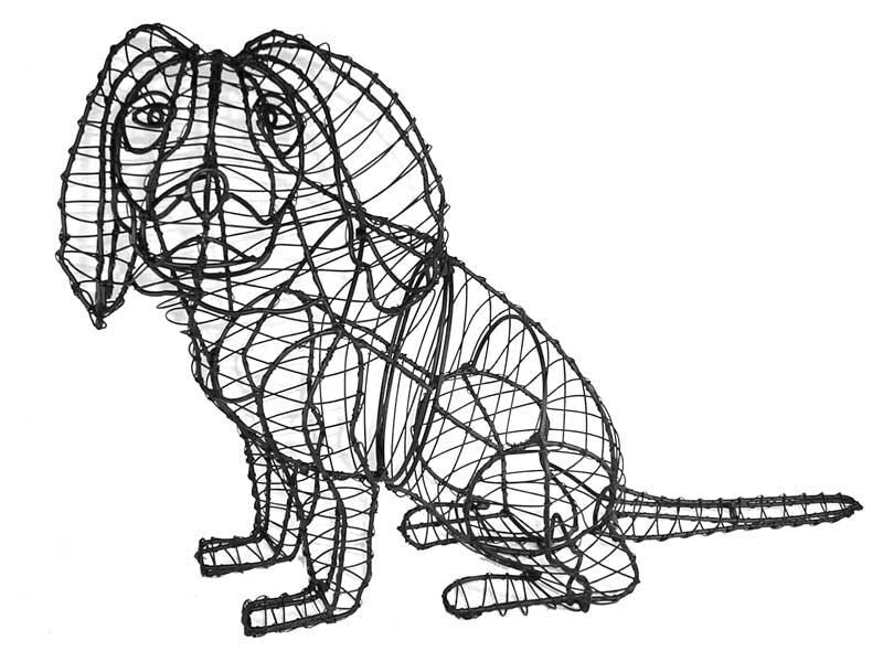 Sitting Cavalier Topiary - 16" (Frame)