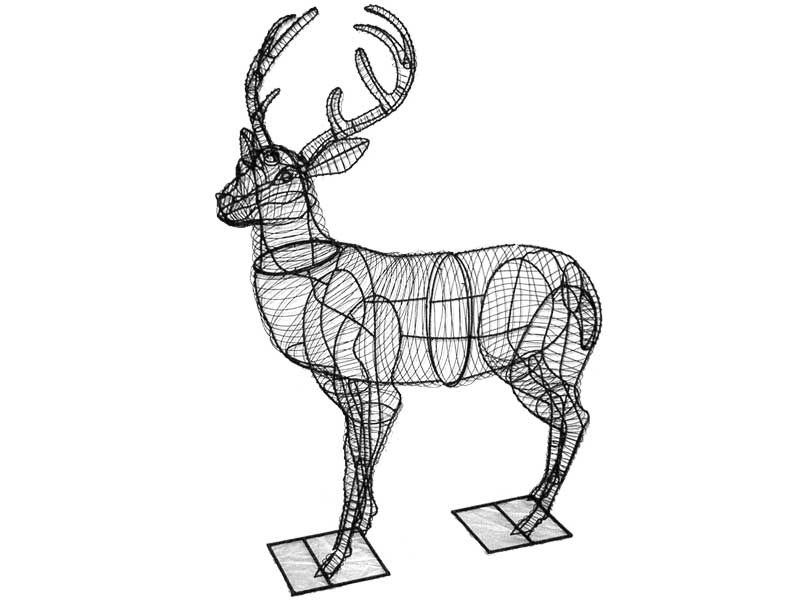 Deer Topiary - 52" (Wire Frame) | Braun Nursery - 22767 | 62-25707 TWP RD 544 Sturgeon County, Alberta, T8R 2B5 | MunroKennels.com | Munro Industries