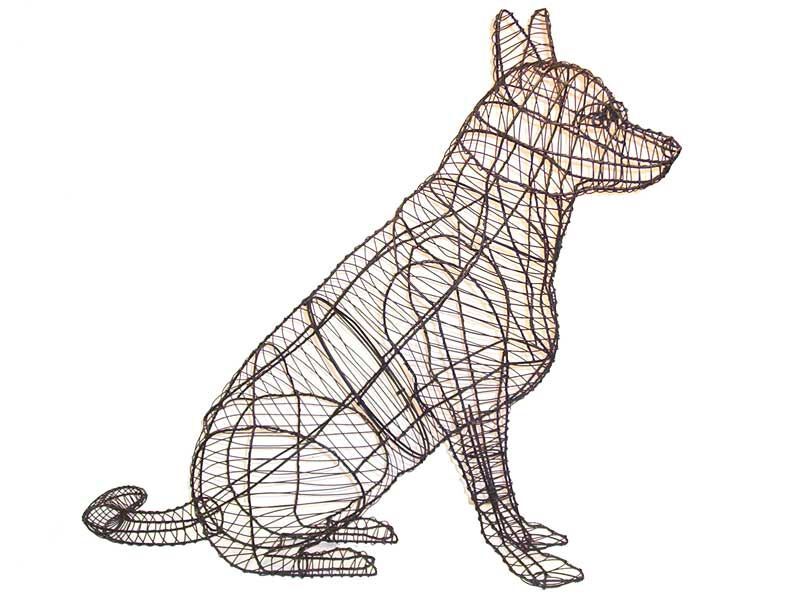 German Shepherd Sitting - 36" (Frame)