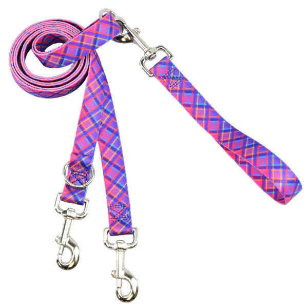 Freedom No-Pull Dog Harness - Neon Sunrise Pink Plaid EarthStyle