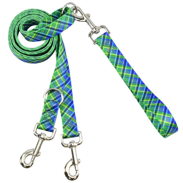 Freedom No-Pull Dog Harness - Electric Glow Green Plaid EarthStyle