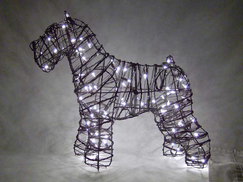 Schnauzer Topiary - 18" (Lit)
