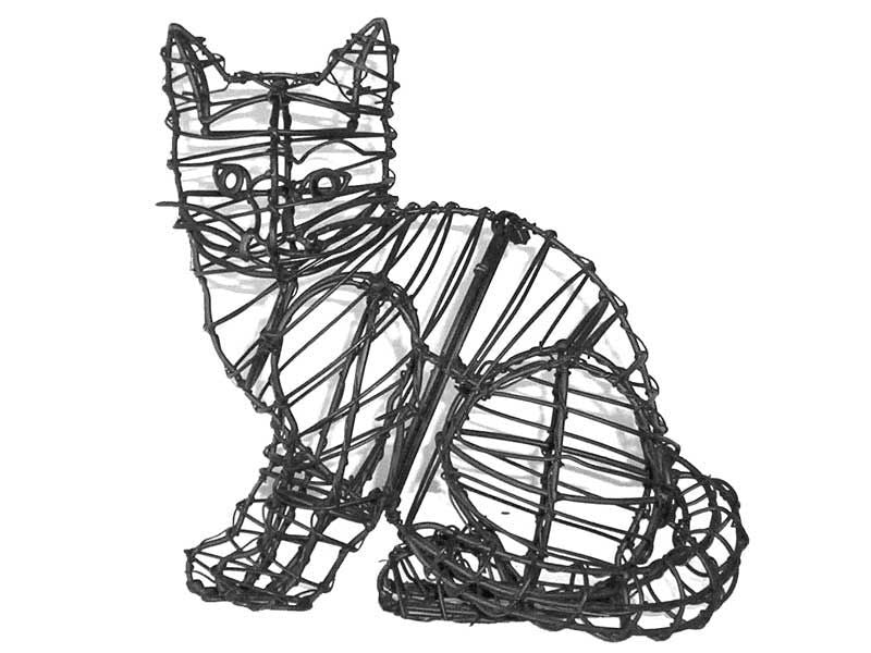 Sitting Kitten Topiary - 9" (Frame)