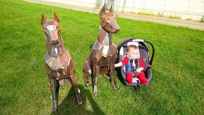 Munro Kennels MK Iron Doberman - Life Size