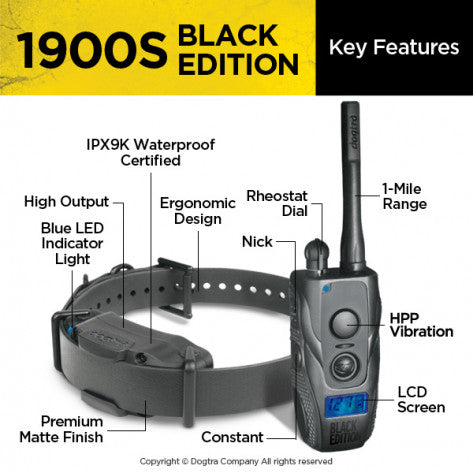 DOGTRA 1900S Training System - Black Edition