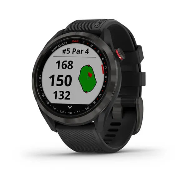 Garmin Approach® S42, Gunmetal with Black Band Model #: GAR-010-02572-10