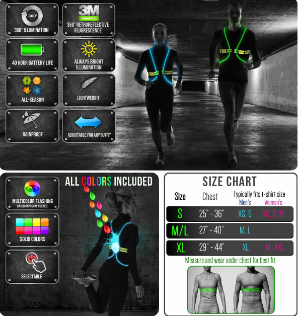 Noxgear Tracer2 – Illuminated & Reflective Vest | MunroKennels.com
