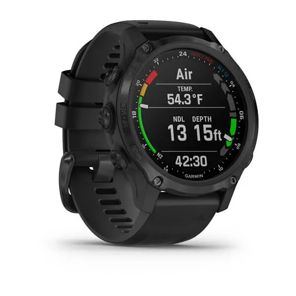 Garmin Descent Mk2S, Carbon Gray DLC with Black Silicone Band Model #: GAR-010-02403-03