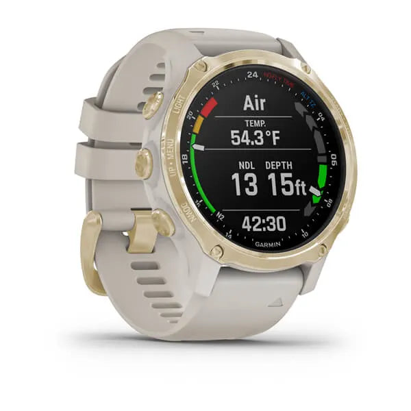 Garmin Descent Mk2S, Light Gold with Light Sand Silicone Band Model #: GAR-010-02403-00