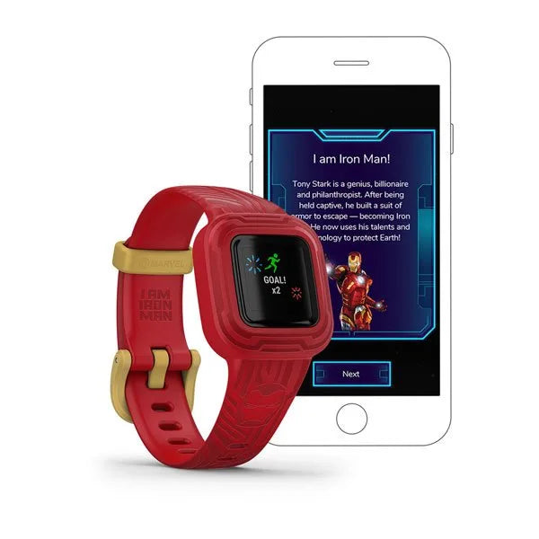 Garmin Vívofit® jr. 3, Marvel Iron Man Model #: GAR-010-02441-31