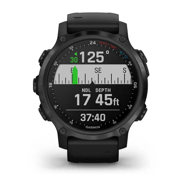 Garmin Descent Mk2S, Carbon Gray DLC with Black Silicone Band Model #: GAR-010-02403-03