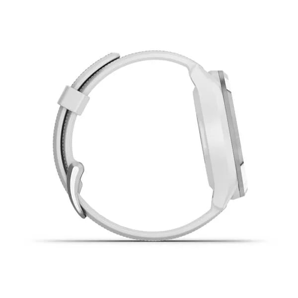 Garmin Approach® S42, Polished Silver with White Band Model #: GAR-010-02572-11