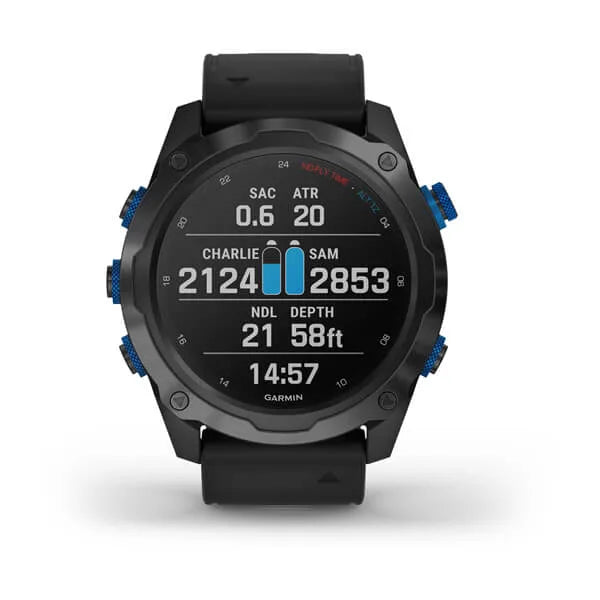 Garmin Descent Mk2i, Titanium carbon gray with black band Model #: GAR-010-02132-01