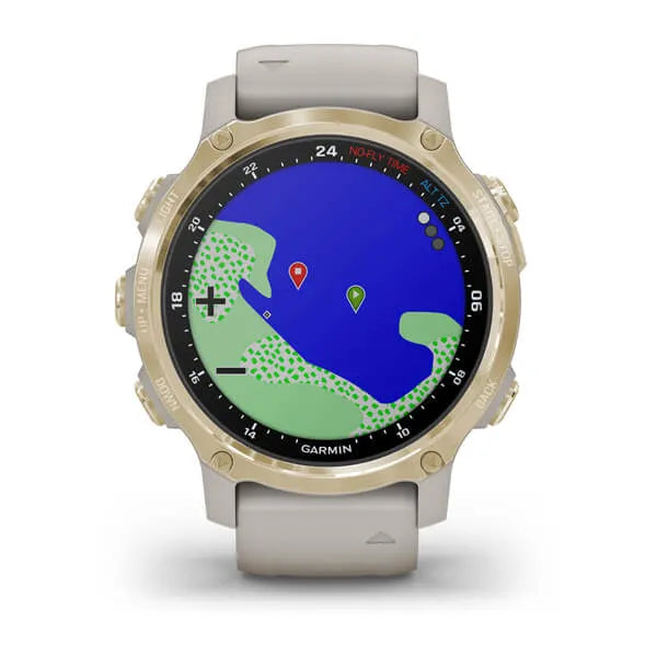 Garmin Descent Mk2S, Light Gold with Light Sand Silicone Band Model #: GAR-010-02403-00
