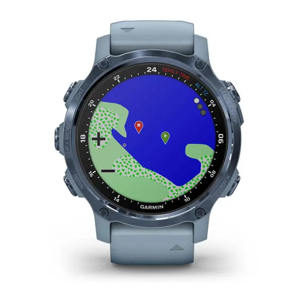 Garmin Descent Mk2S, Mineral Blue with Sea Foam Silicone Band Model #: GAR-010-02403-06