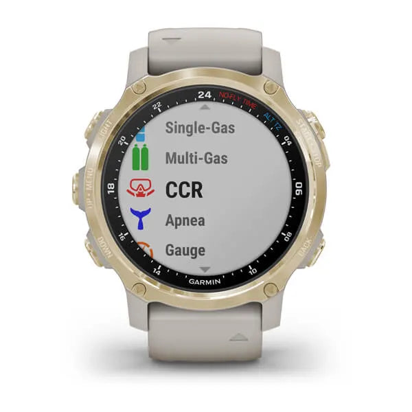 Garmin Descent Mk2S, Light Gold with Light Sand Silicone Band Model #: GAR-010-02403-00