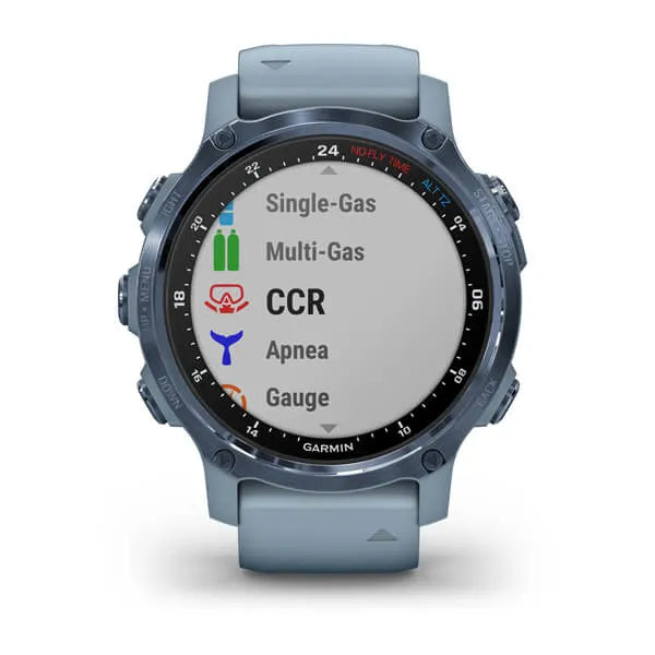 Garmin Descent Mk2S, Mineral Blue with Sea Foam Silicone Band Model #: GAR-010-02403-06