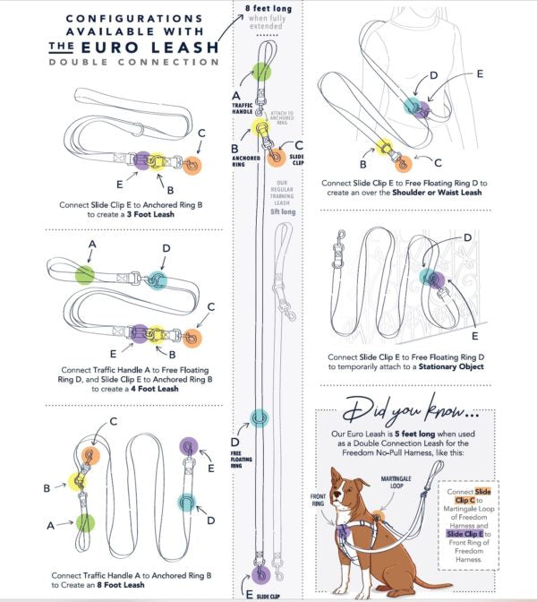 Double Connection Leash - Daisy Dot EarthStyle