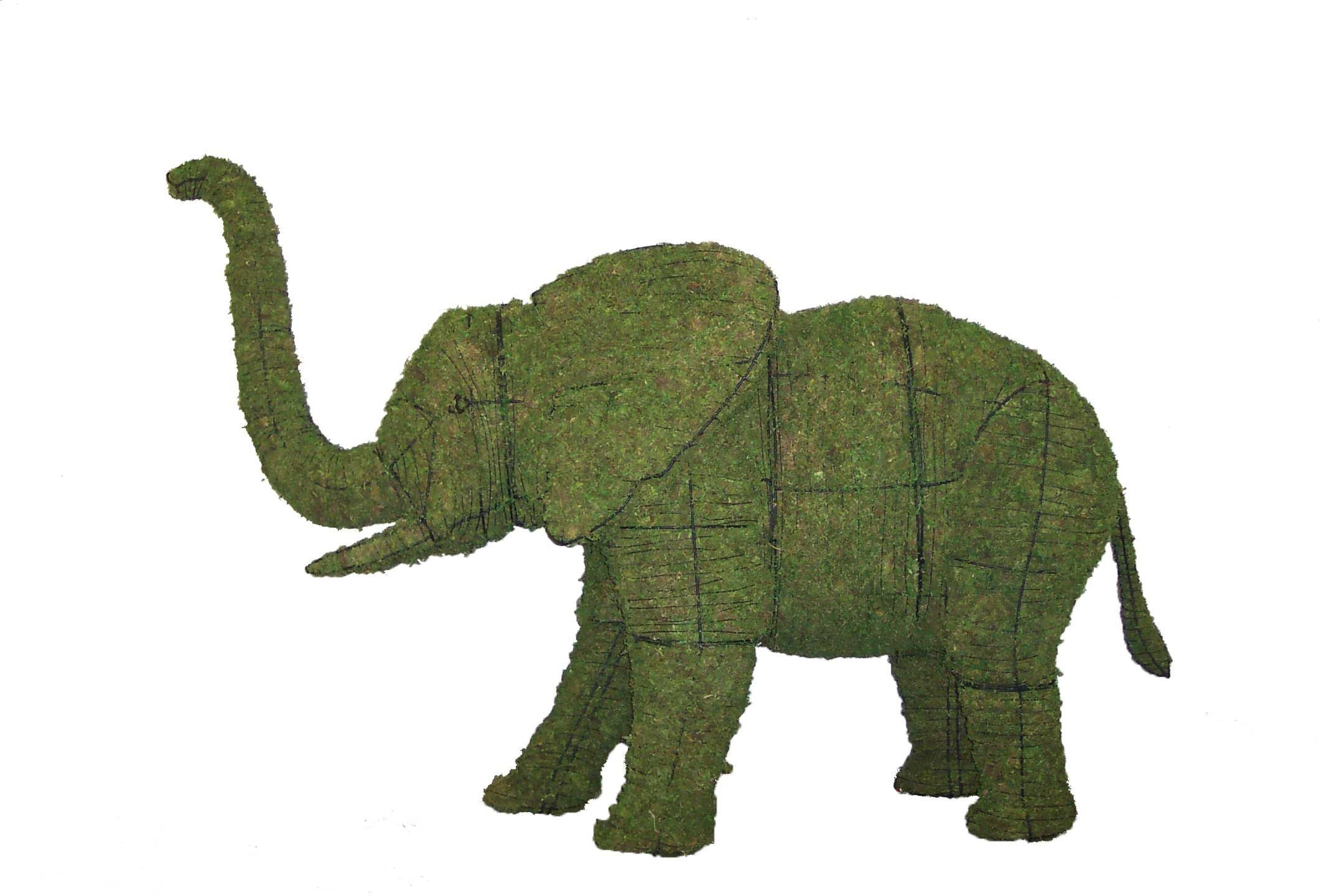 Elephant Topiary - 48" (Mossed)