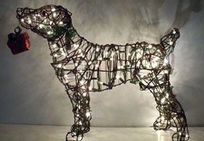 Jack Russell Topiary - 14" (Lit)