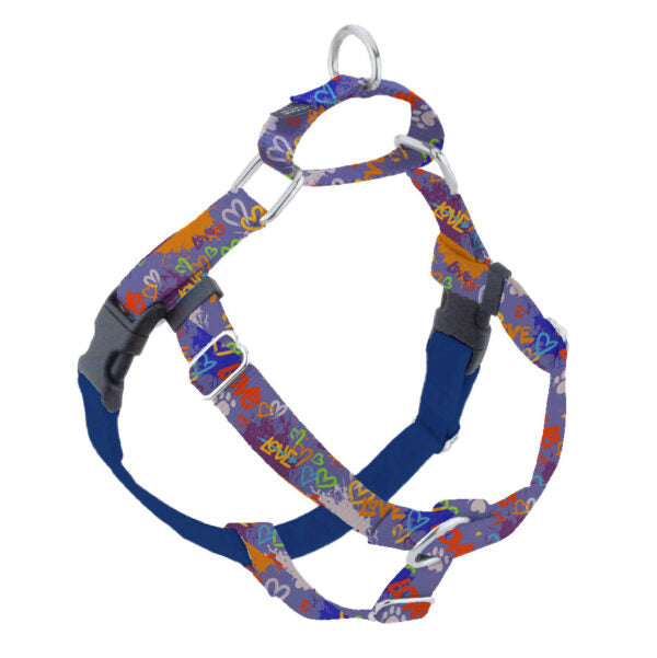 Freedom No-Pull Dog Harness - Love Graffiti Blue EarthStyle