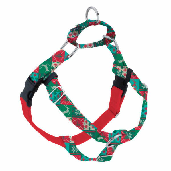 Freedom No-Pull Dog Harness - Christmas Patchwork EarthStyle