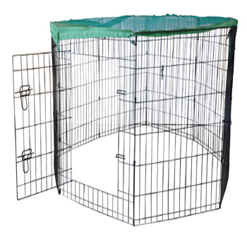 Cool Runners Wire X Pen with Sun / Rain Security Cover and Gate