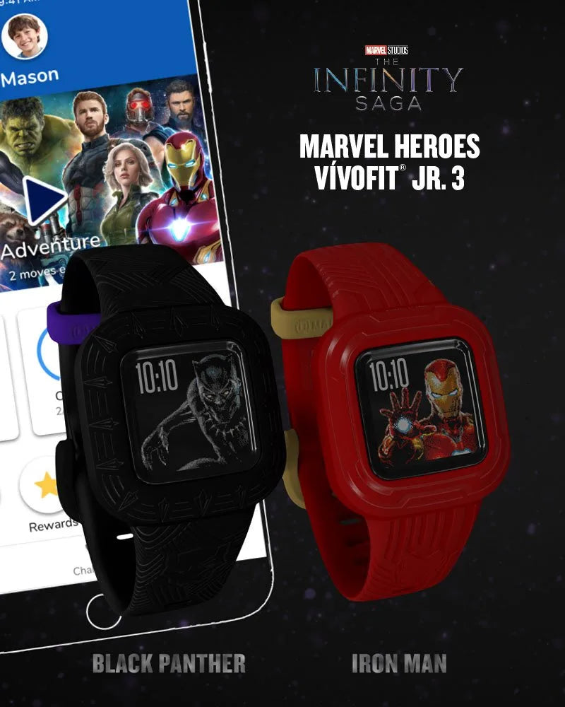 Garmin Vívofit® jr. 3, Marvel Iron Man Model #:  GAR-010-02441-31