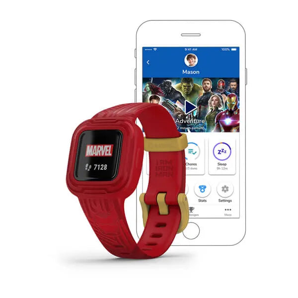 Garmin Vívofit® jr. 3, Marvel Iron Man Model #:  GAR-010-02441-31