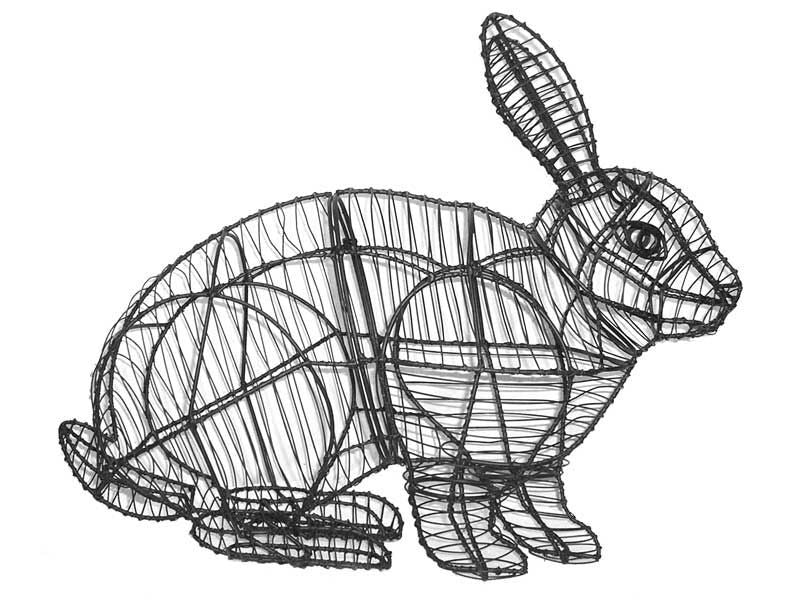 Hopping Rabbit Topiary - 13" (Frame)