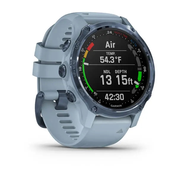 Garmin Descent Mk2S, Mineral Blue with Sea Foam Silicone Band Model #:  GAR-010-02403-06