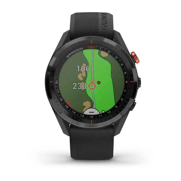 Garmin Approach® S62, black with black band Model #: GAR-010-02200-00 Garmin Approach® S62, black with black band Model #: GAR-010-02200-00