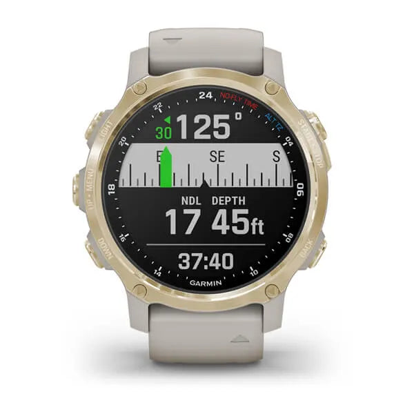 Garmin Descent Mk2S, Light Gold with Light Sand Silicone Band Model #:  GAR-010-02403-00