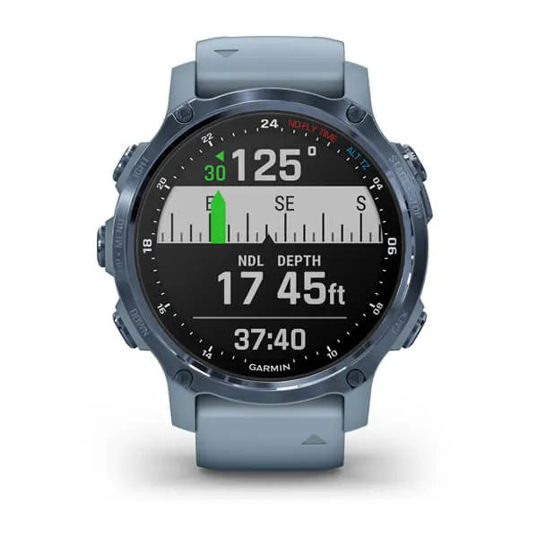 Garmin Descent Mk2S, Mineral Blue with Sea Foam Silicone Band Model #:  GAR-010-02403-06