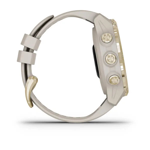 Garmin Descent Mk2S, Light Gold with Light Sand Silicone Band Model #:  GAR-010-02403-00