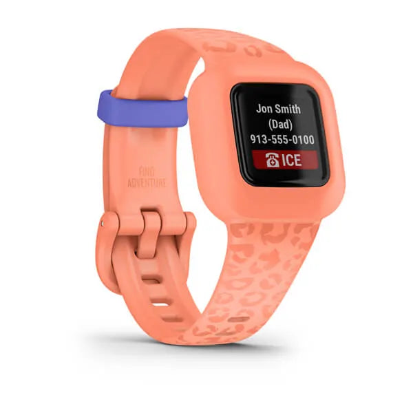 Garmin Vívofit® jr. 3, Peach Leopard Model #:  GAR-010-02441-24