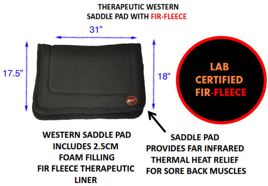 Therapeutic Western Saddle Pad - FIR-FLEECE