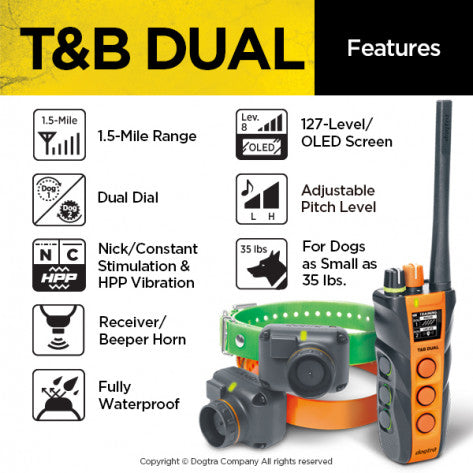 DOGTRA T&B Dual 2 Dog Training and Beeper